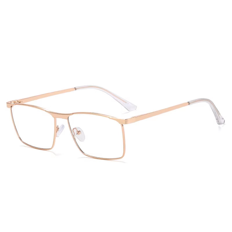 Rectangle Metal Eyeglasses for Men 