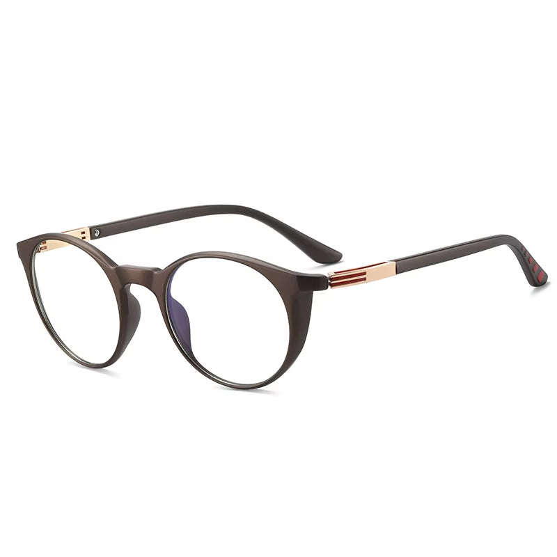 Fashion round TR90 Spring Hinge Eyeglasses for Men