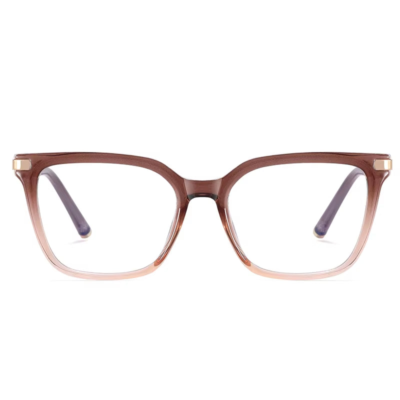 Vintage Retro TR90 Square Glitter Eyeglasses for Women 