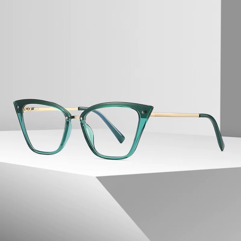  TR90 Cat Eye Spring Hinge Eyeglasses for Women 