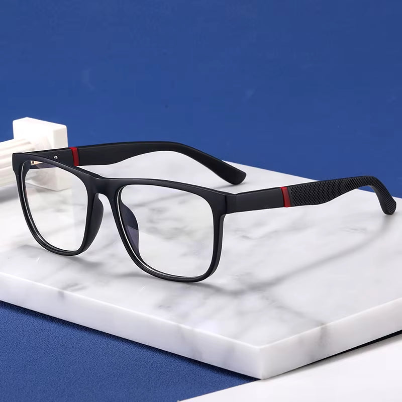 Square TR90 Spring Hinge Eyeglasses for Men