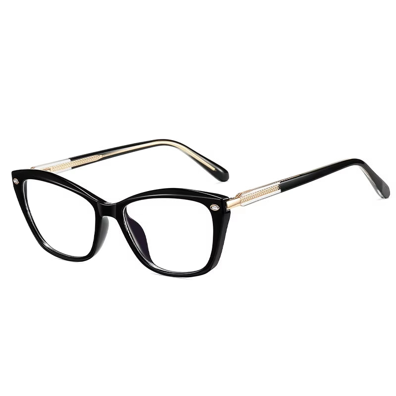 Cat Eye TR90 Frame CP Spring Hinge Eyeglasses  for Women