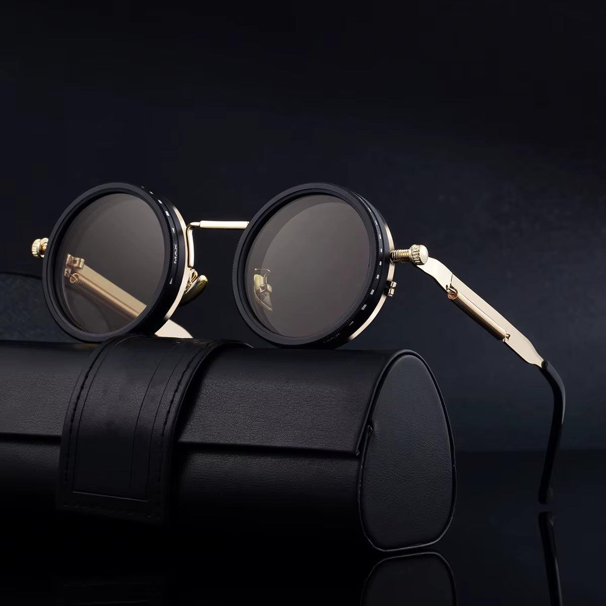 Designer round Rotary Adjustable Polarized Driving UV400 Sunglasses for Men