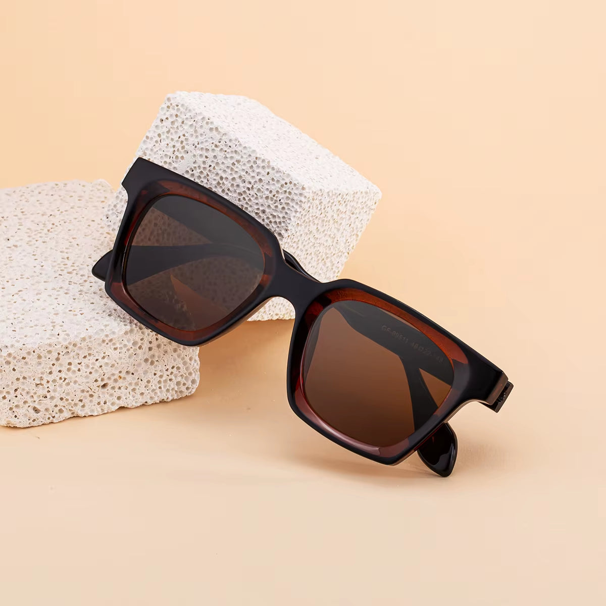 Designer Square Pin-In Temples Polarized Driving Fishing UV400 Sunglasses for Women & Men