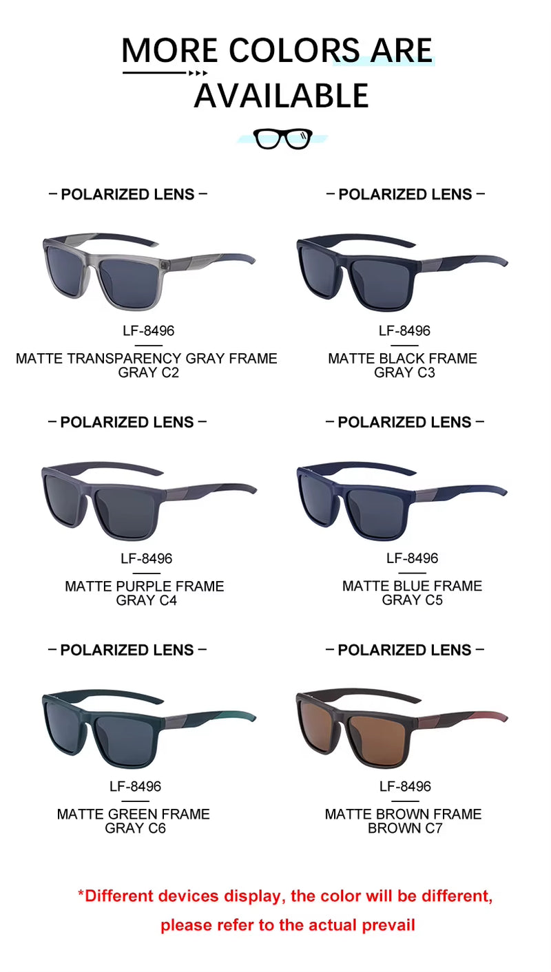 Fashion Square Polarized Driving UV400 Protection Sunglasses for Men