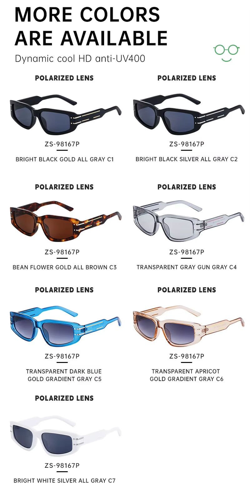 Designer Polarized UV400 Sunglasses for Women & Men