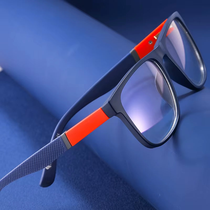 Square TR90 Spring Hinge Eyeglasses for Men