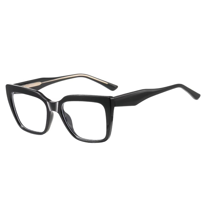 Fashion Square TR90 CP Pin-In Arms Spring Hinge Eyeglasses for Women
