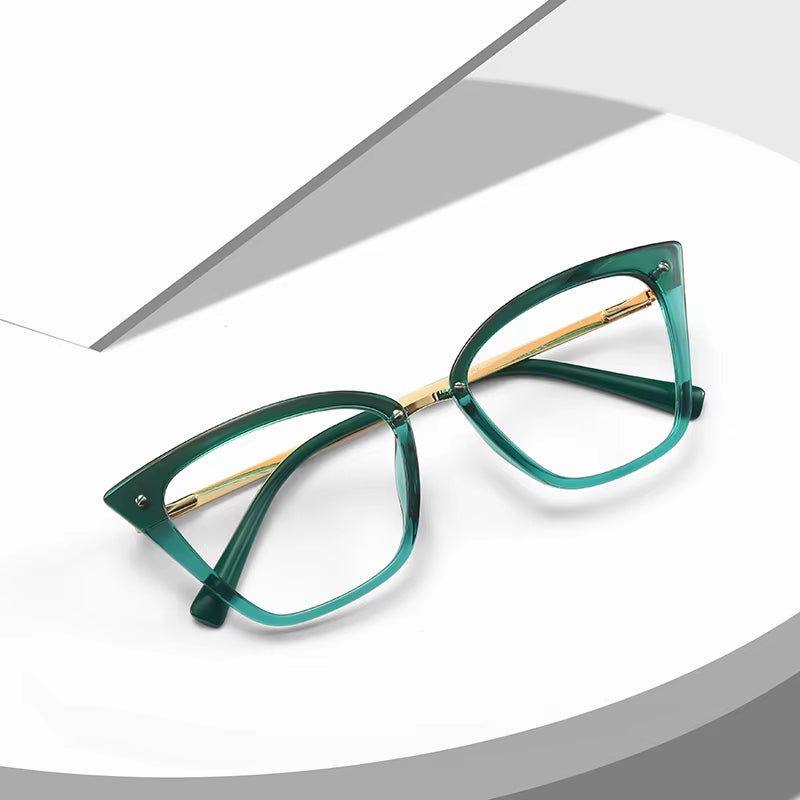  TR90 Cat Eye Spring Hinge Eyeglasses for Women 