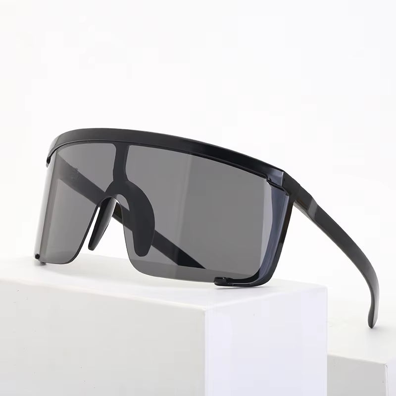 Sport One Piece Lens Big Frame Colorful Windproof UV400 Sunglasses for Women & Men 
