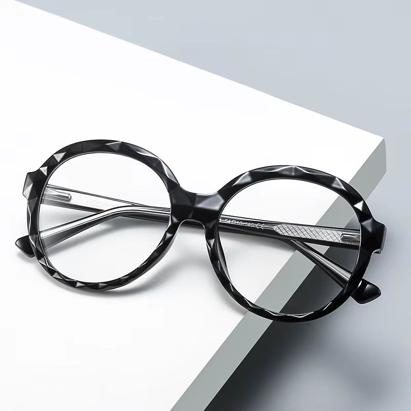 Fashion TR90 round CP Arm Spring Hinge Eyeglasses for Women 