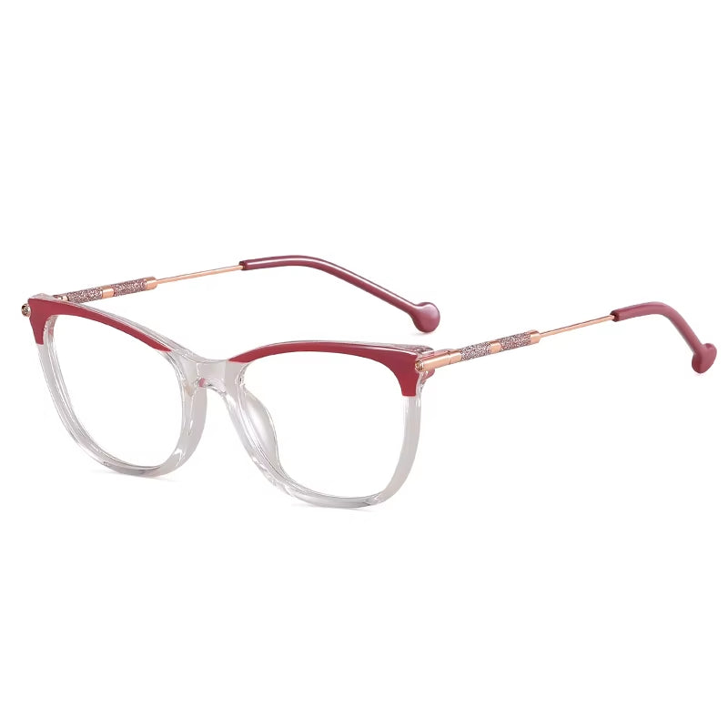  Cat Eye Square TR90 round Eyeglasses for Women