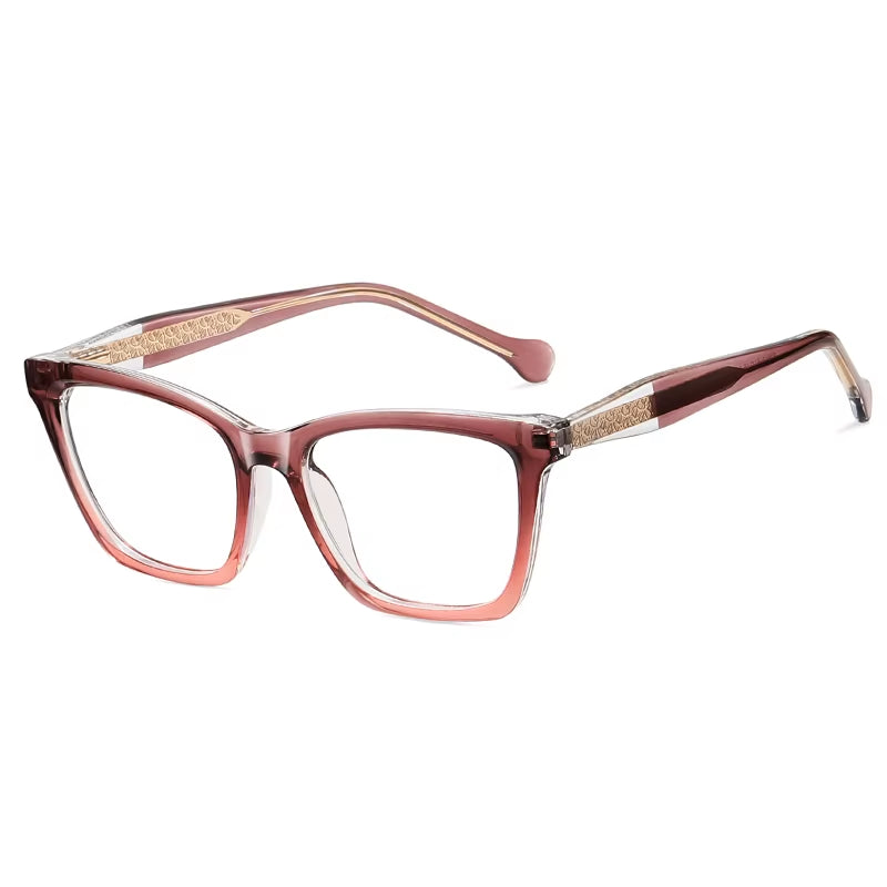  Square TR90 Spring Hinge CP Arms Eyeglasses for Women