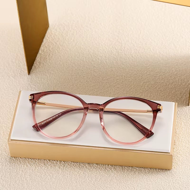  Cat Eye TR90 round Eyeglasses for Women 