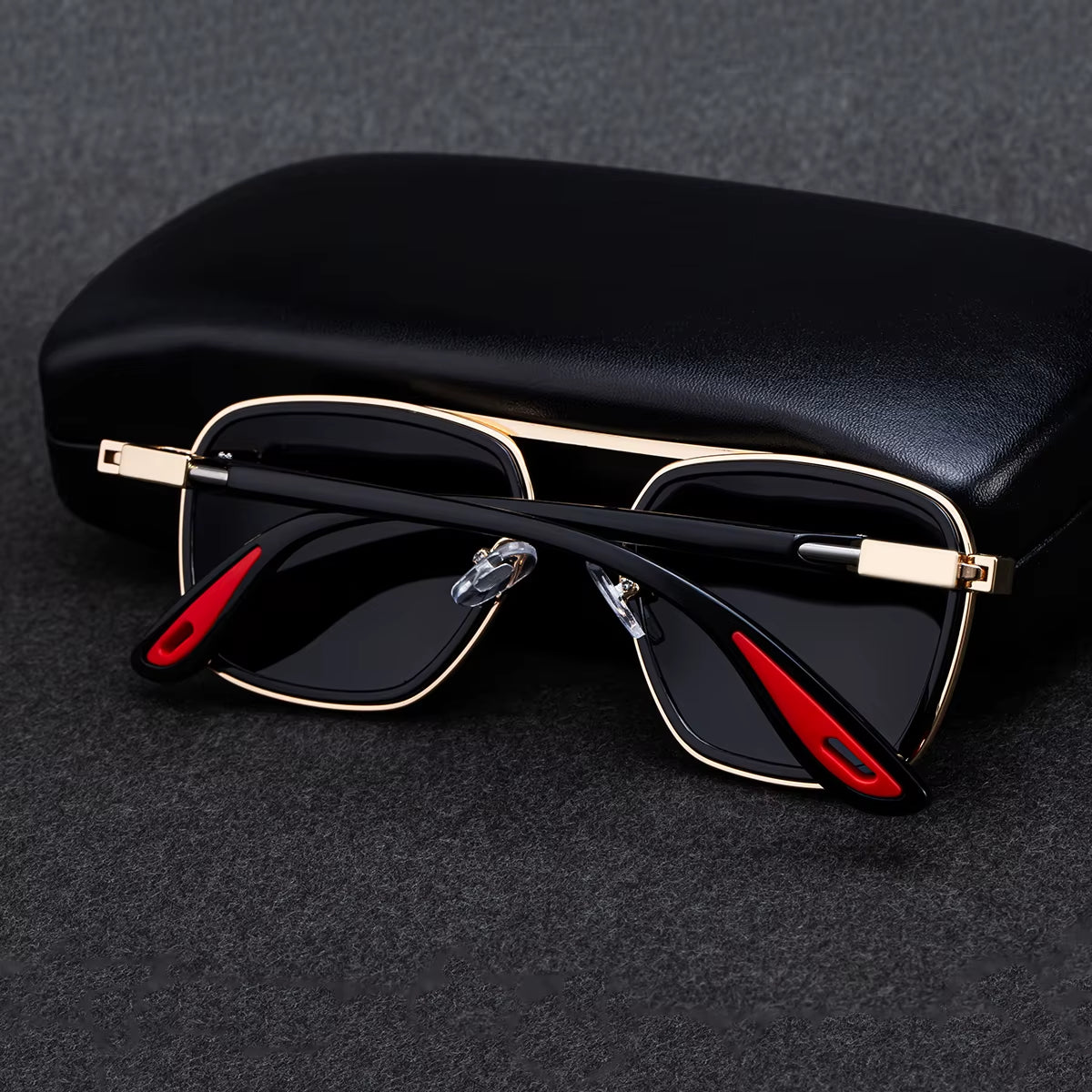 Designer Double Bridge Spring Hinge Polarized Driving UV400 Sunglasses for Men