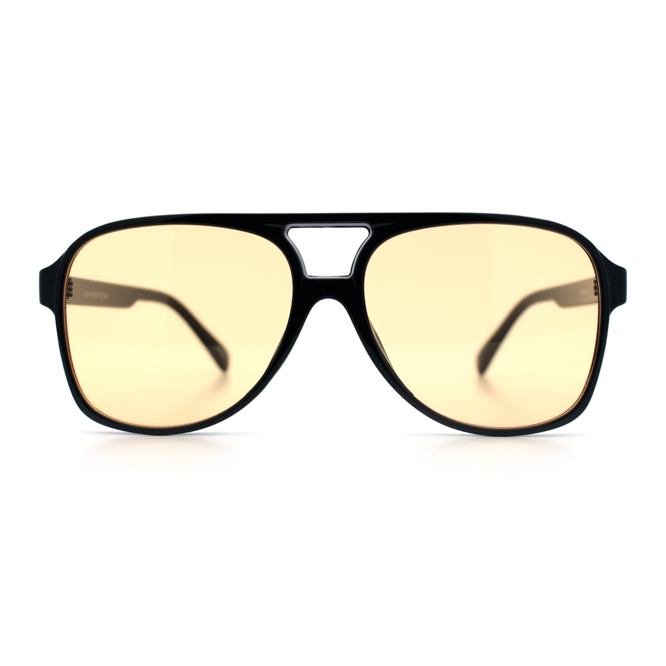Mens Iconic Large Tear Drop Racer Plastic Fashion Sunglasses Black - Beige
