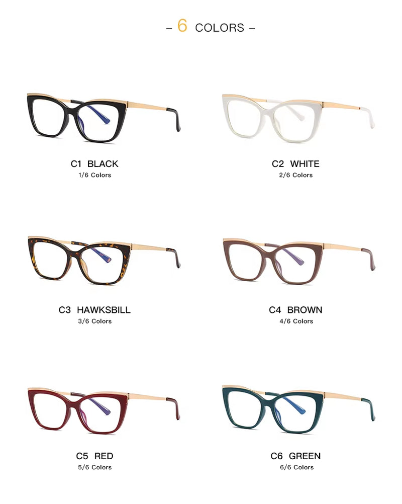 Cat Eye TR90 Spring Hinge  Eyeglasses for Women