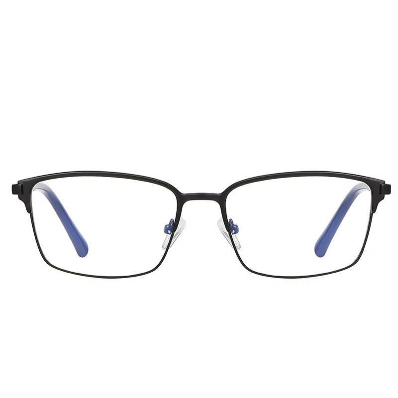  Rectangle Metal Frame Spring Hinge  Eyeglasses for Men