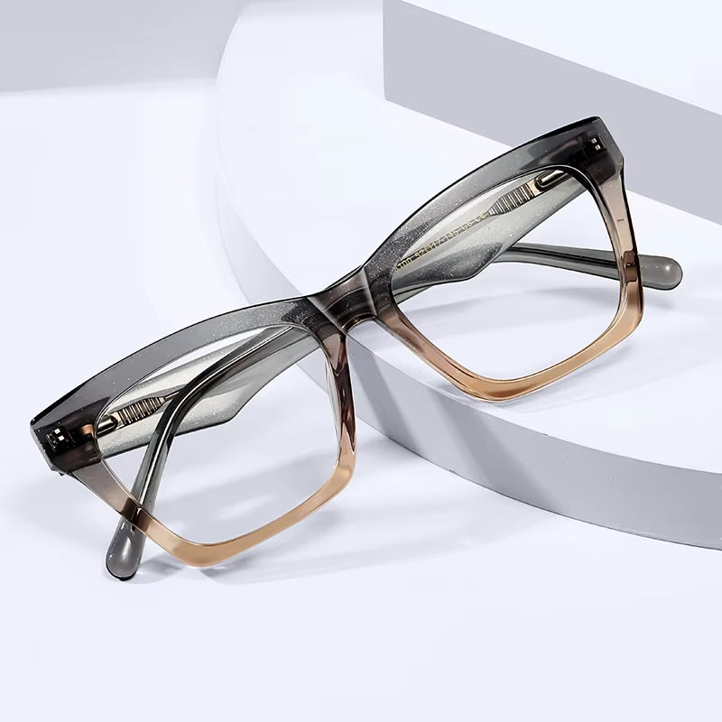  Cat Eye Acetate Pin-In Spring Hinge  Eyeglasses for Women