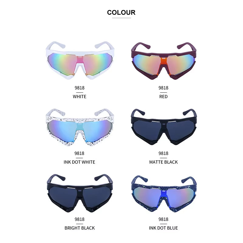 Sport Colorful Coating One Piece UV400 Sunglasses for Women & Men 