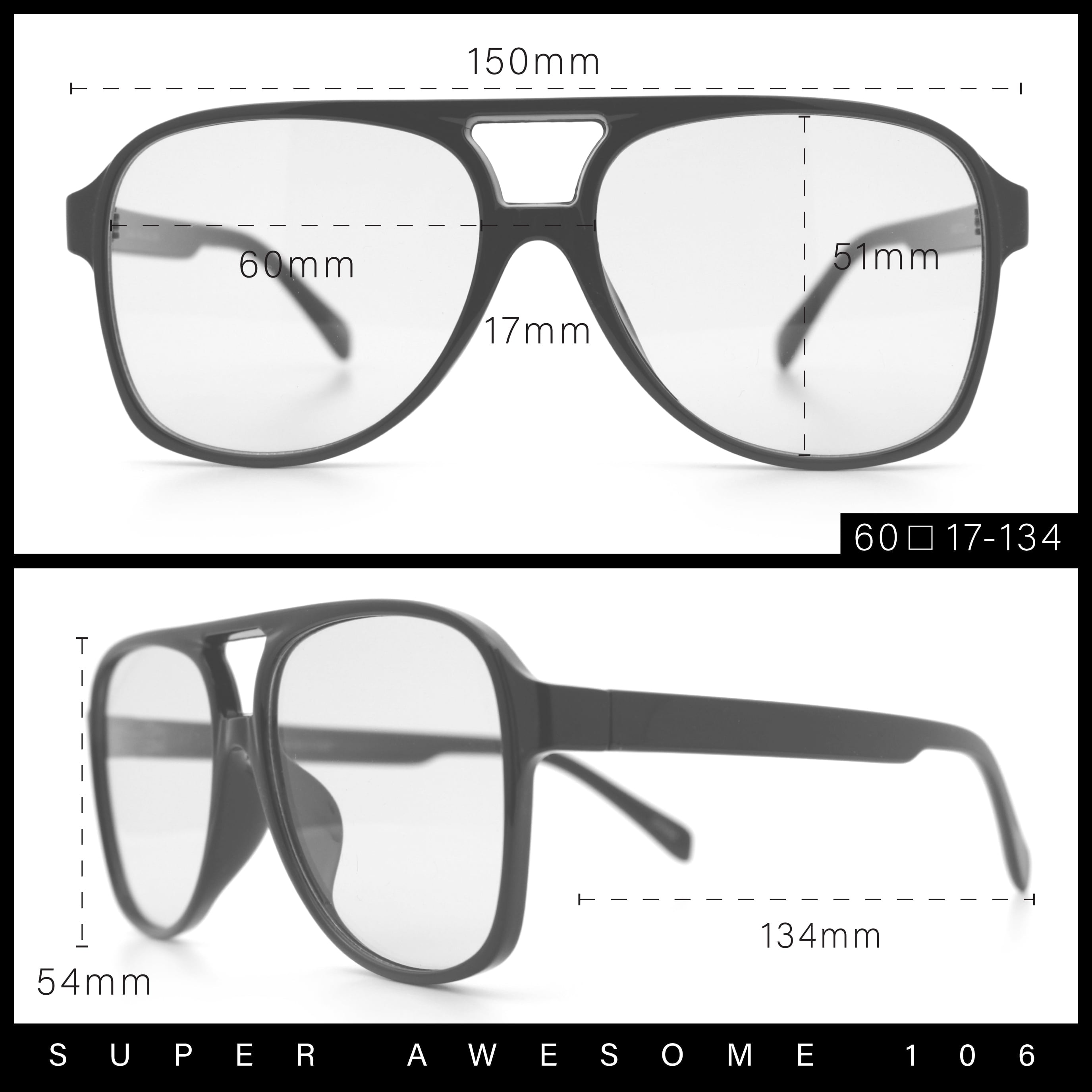 Mens Iconic Large Tear Drop Racer Plastic Fashion Sunglasses Black - Beige