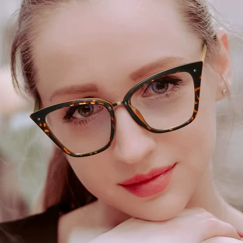  TR90 Cat Eye Spring Hinge Eyeglasses for Women 