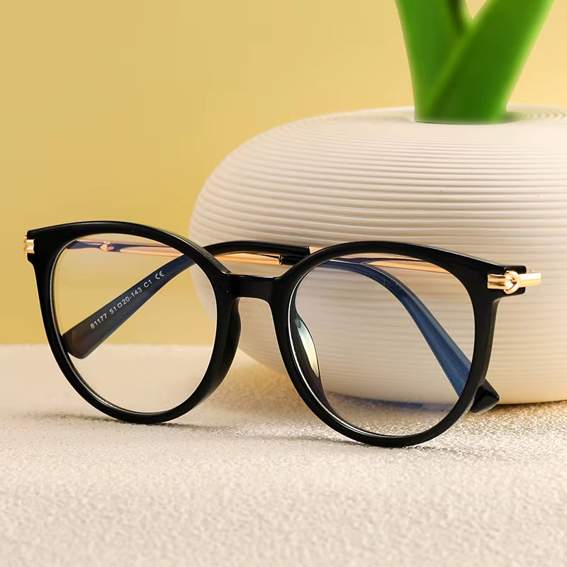  Cat Eye TR90 round Eyeglasses for Women 