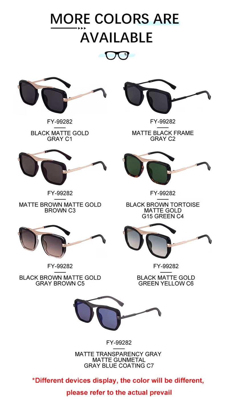  Designer Soft Square PC Frame UV400 Sunglasses for Men 