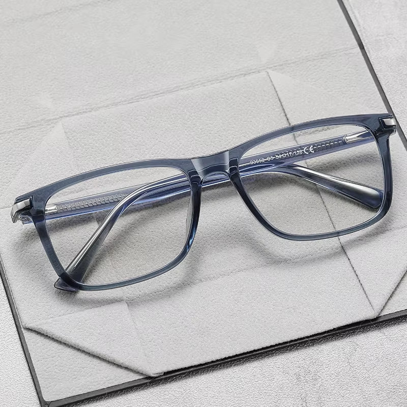  TR90 Rectangle Frame CP Arms Spring Hinge Eyeglasses for Men