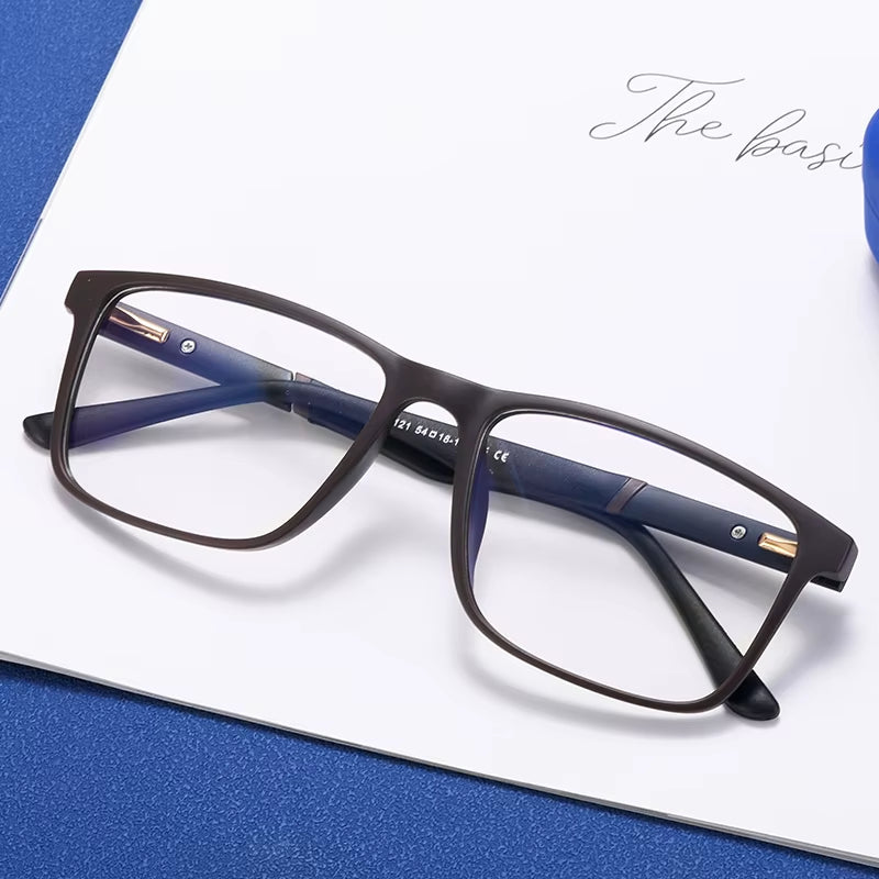  Retro TR90 Spring Hinge Eyeglasses for Men
