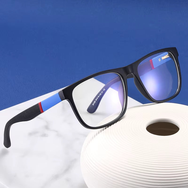 Square TR90 Spring Hinge Eyeglasses for Men