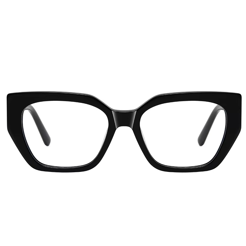Fashion Cat Eye Acetate CP Arms Spring Hinge Eyeglasses for Women