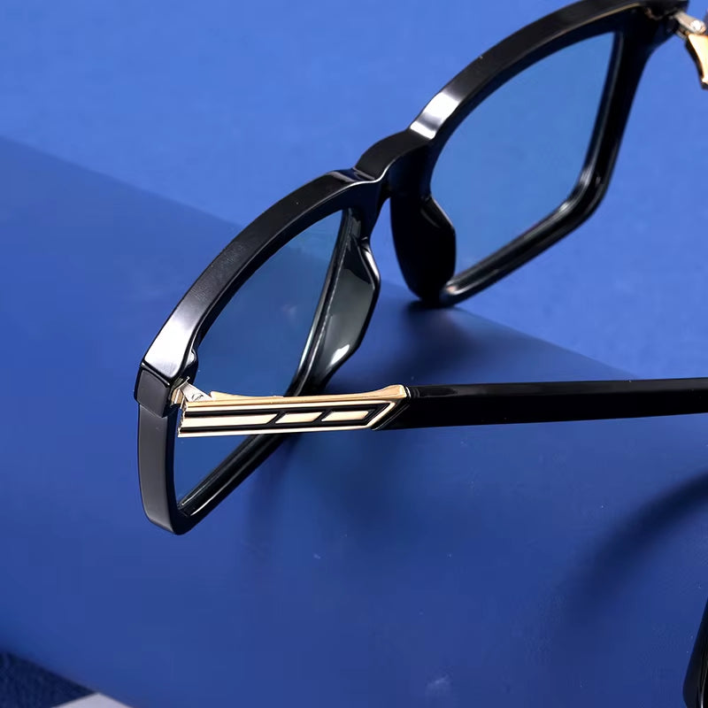 Retro Square TR90 Spring Hinge Eyeglasses for Men