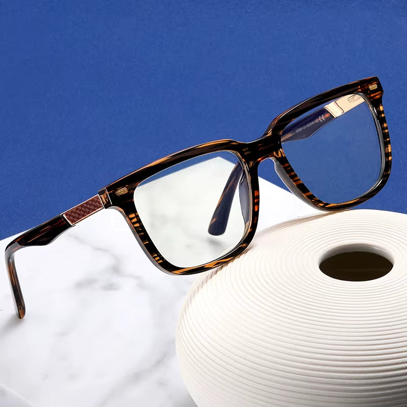  Square TR90 Spring Hinge  Eyeglasses for Men