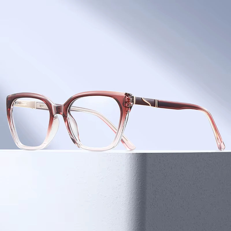 Fashion TR90 Cat Eye Spring Hinge Eyeglasses for Women
