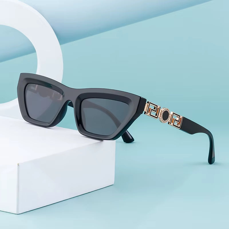  Fashion Cat Eye Personality Temples Sunglasses for Women