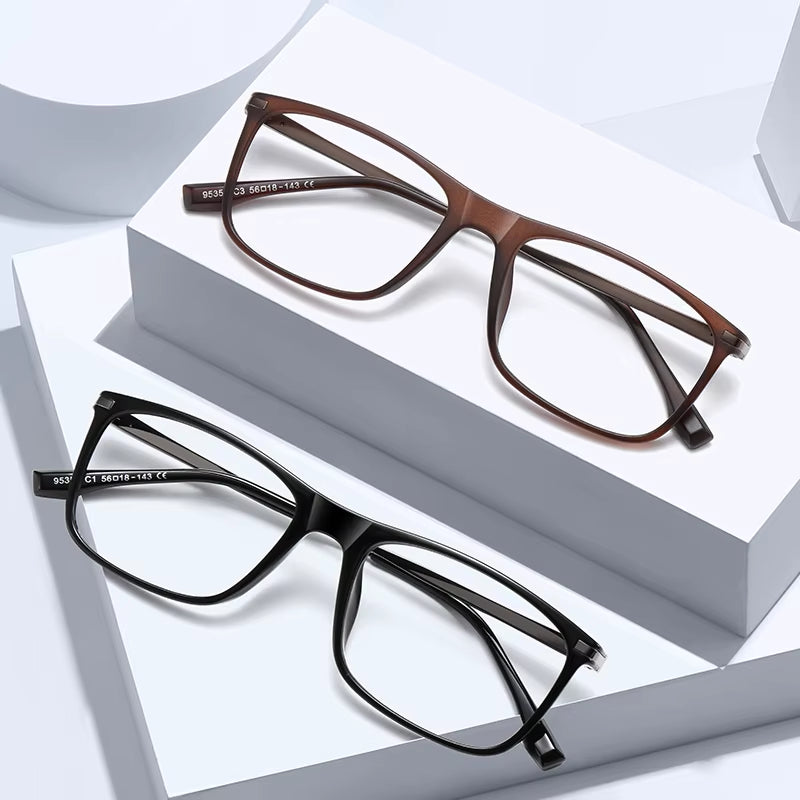  Classic Square TR90 Spring Hinge Eyeglasses for Men