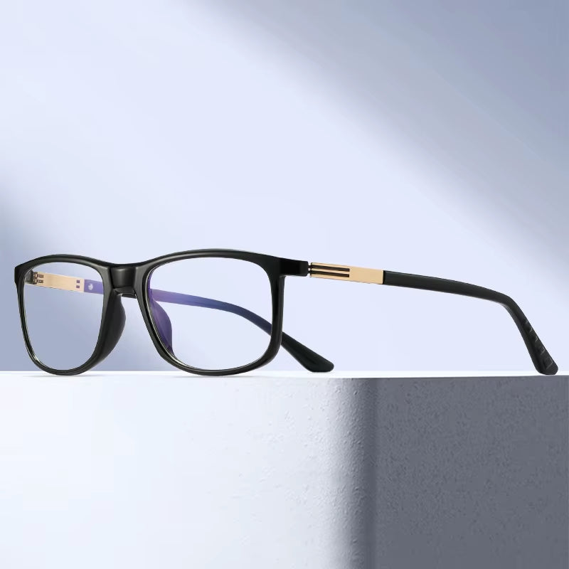  Fashion TR90 Rectangle Spring Hinge CP Eyeglasses for Men