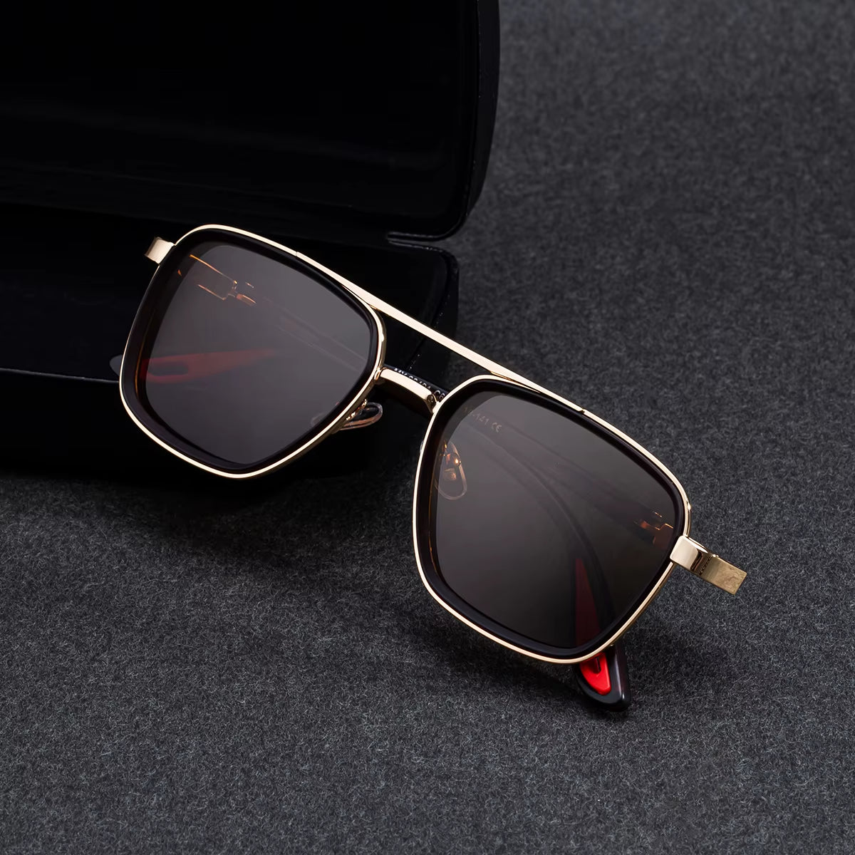 Designer Double Bridge Spring Hinge Polarized Driving UV400 Sunglasses for Men