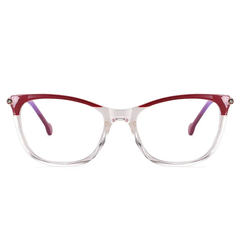  Cat Eye Square TR90 round Eyeglasses for Women