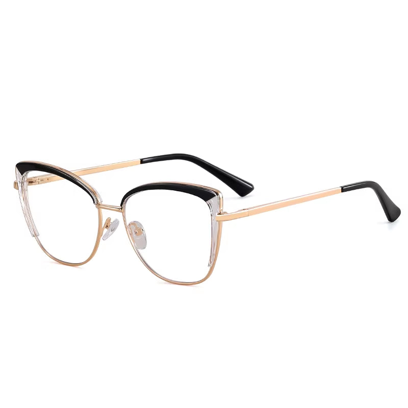 Cat Eye TR90 Metal Eyeglasses for Women 