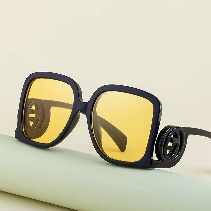  Fashion Designer Oversized Square UV400 Sunglasses for Women 