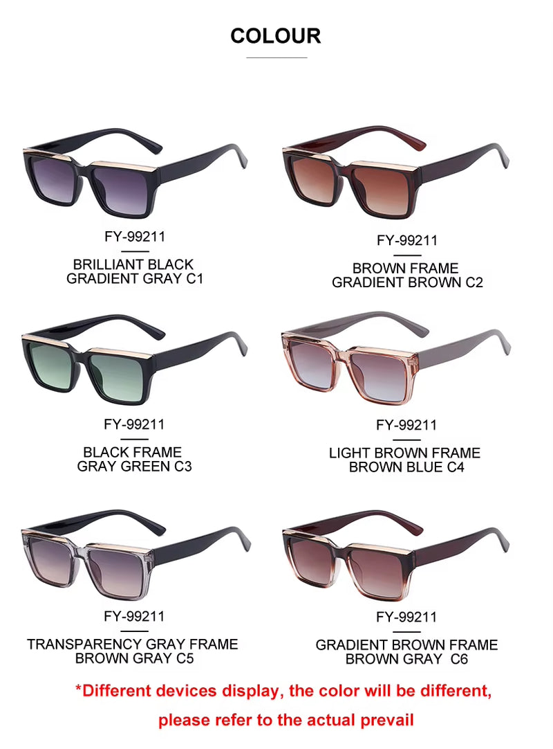 Designer Personality Square UV400 Sunglasses for Women