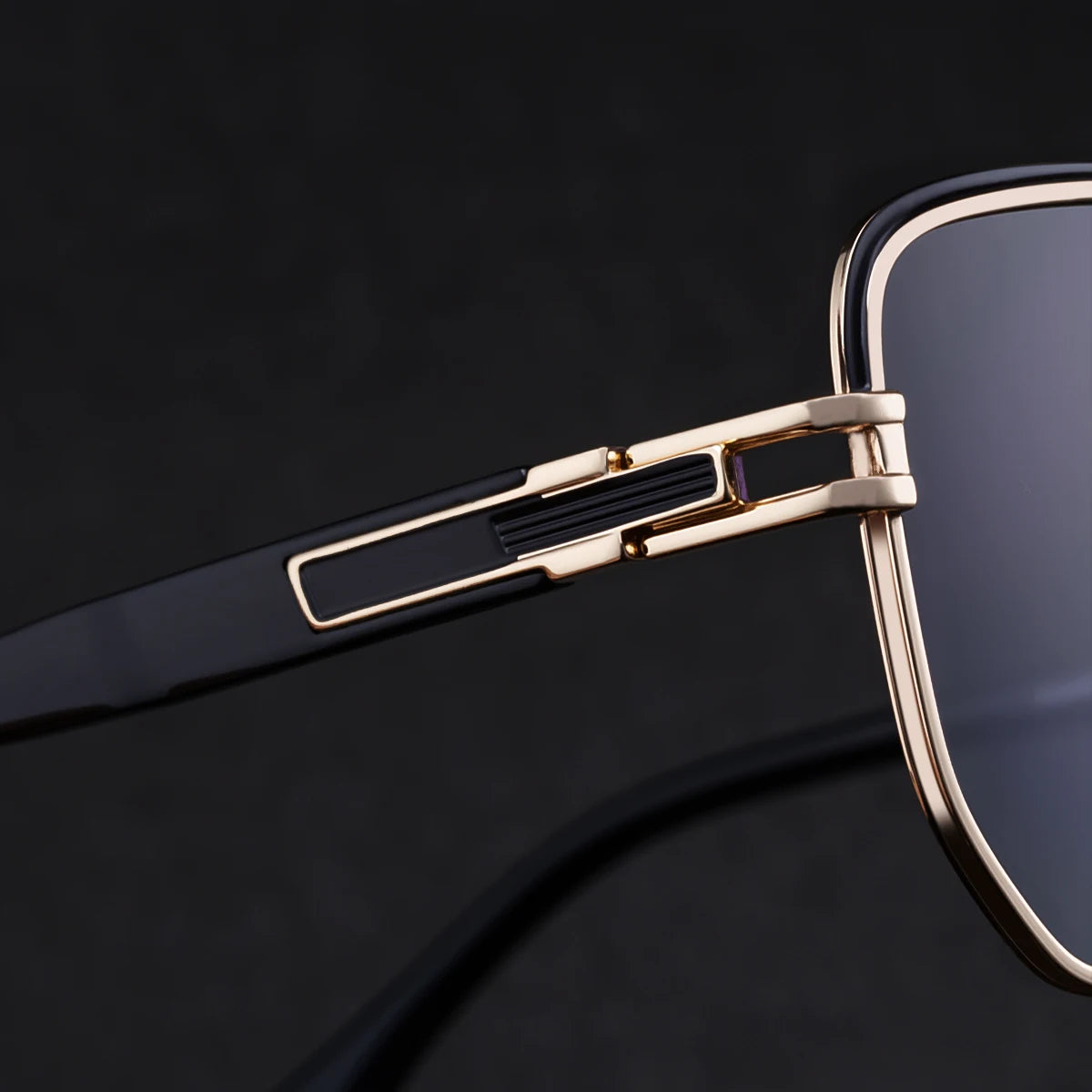 Designer Square Metal Double Bridge UV400 Protection Sunglasses for Men