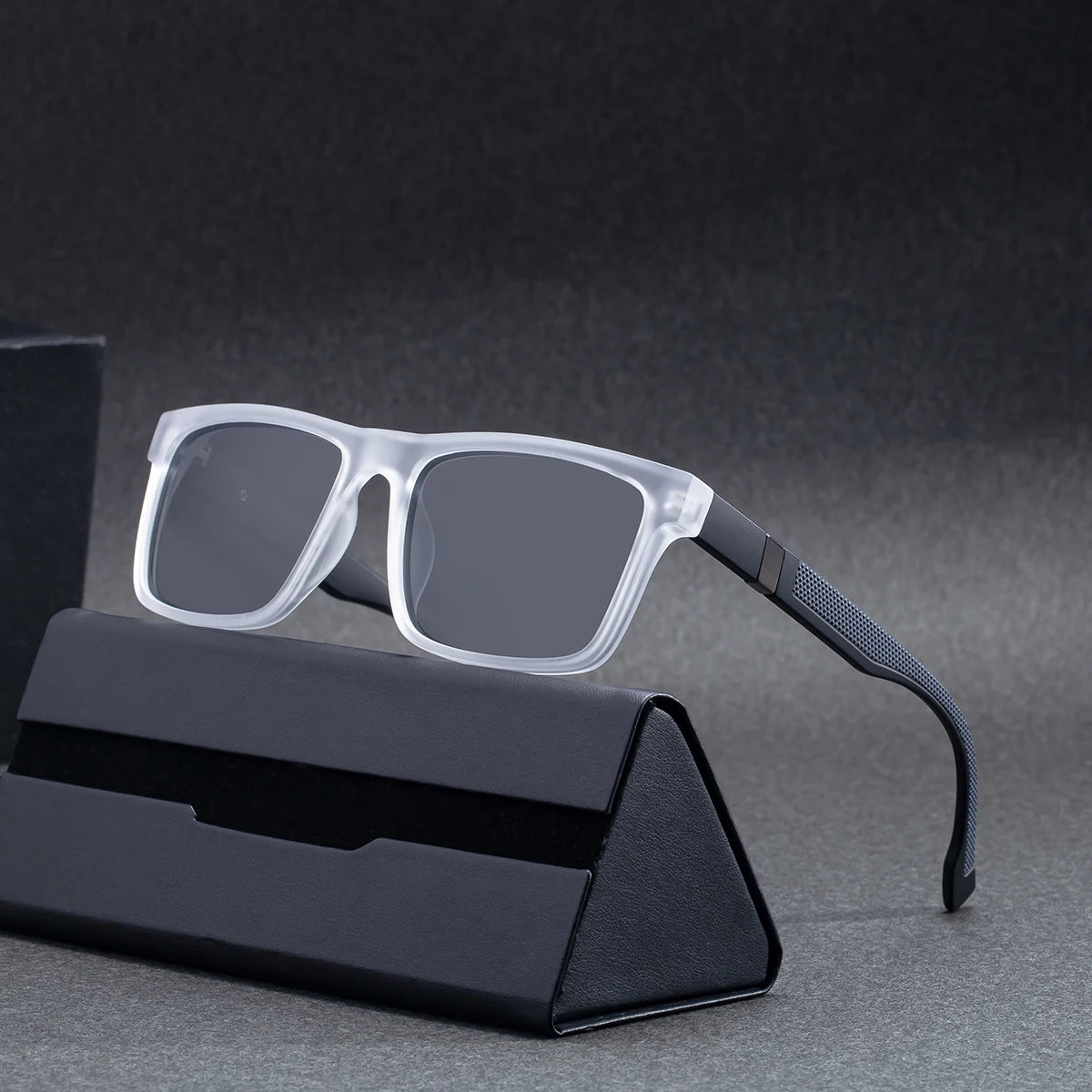  Personality Square Frame Polarized Lens UV400 Sunglasses for Men 