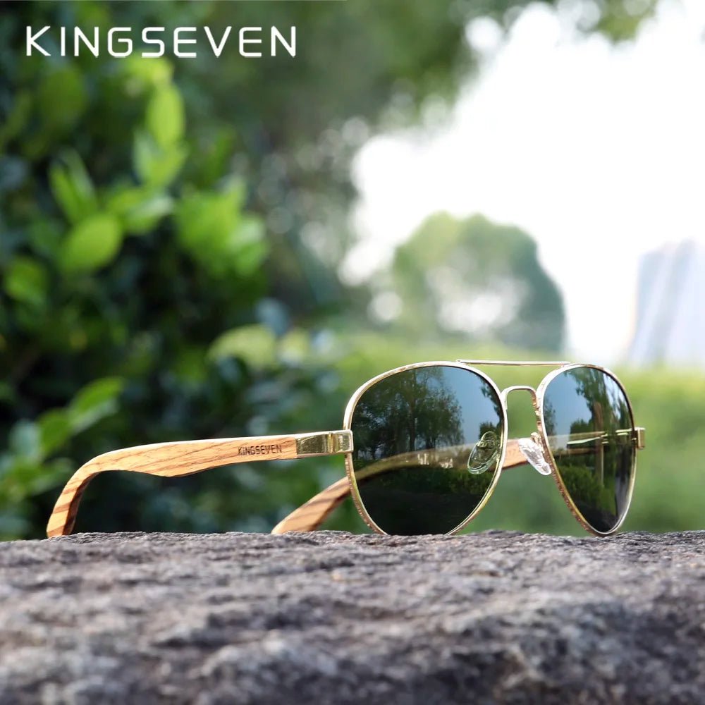 Elevate Your Style with 2024's New Handmade Wooden Polarized Sunglasses for Men - UV400 Protection and Classic Pilot Design
