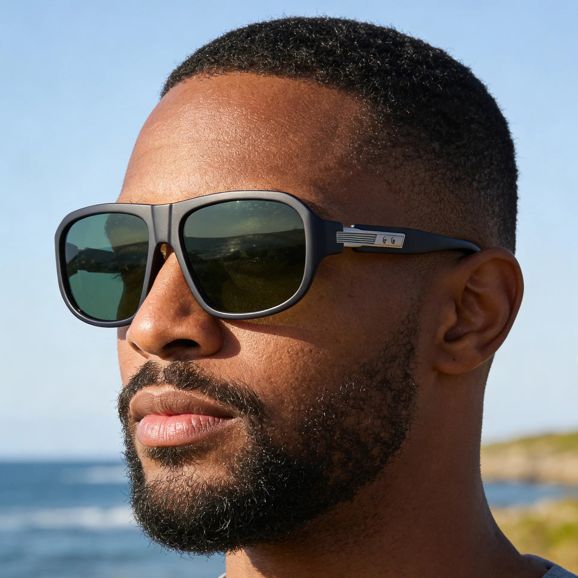  Square Polarized Driving UV400 Protection Glasses Sunglasses for Men