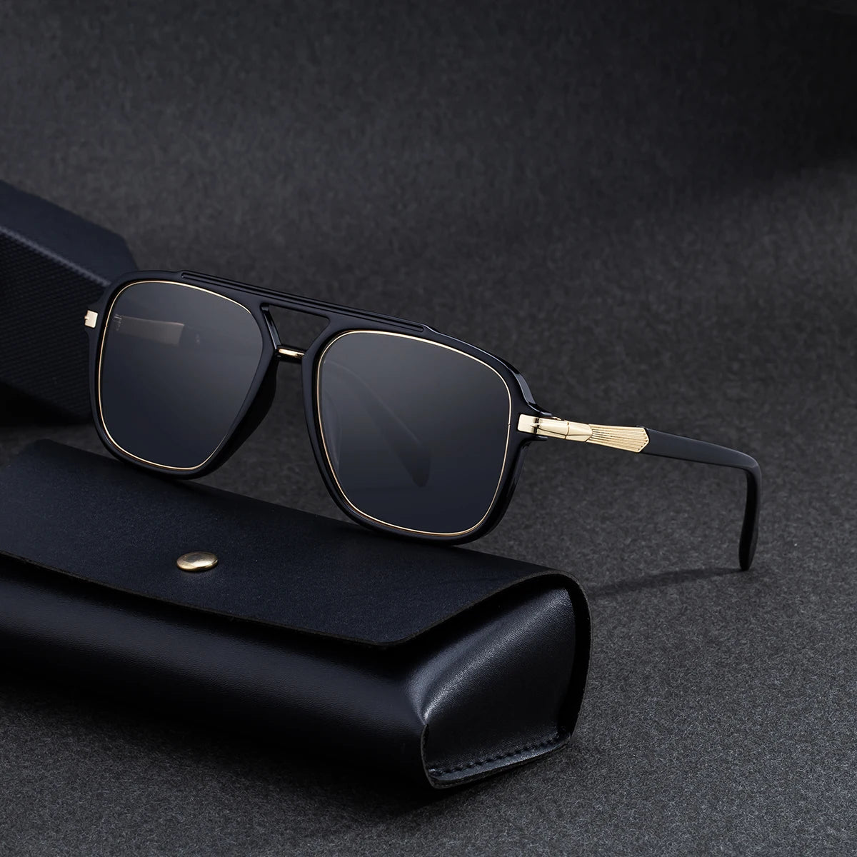 Designer Square Double Bridge UV400 Protection Sunglasses for Men