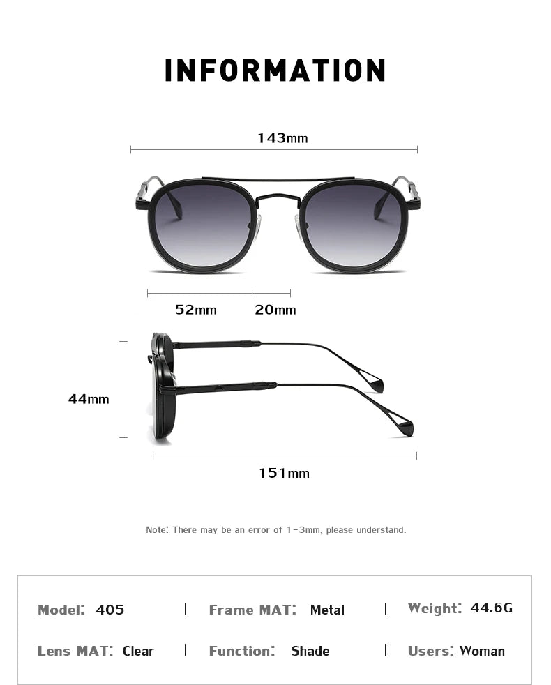 Designer Double Bridge Oval UV400 Sunglasses for Men 