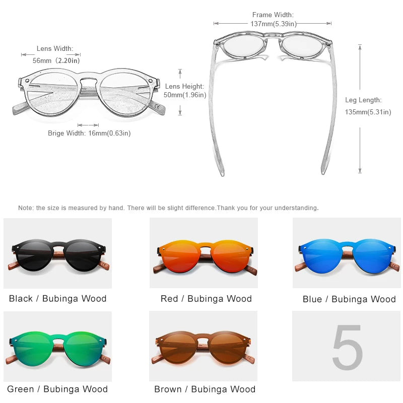 Elevate Your Style with Natural Bubinga Wooden Polarized Sunglasses for Men - Ultimate Protection and Fashion in One!